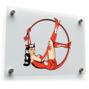 Retro Pin-Up Devil Sticker