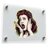 Retro Pop Art Shocked Woman Sticker 1