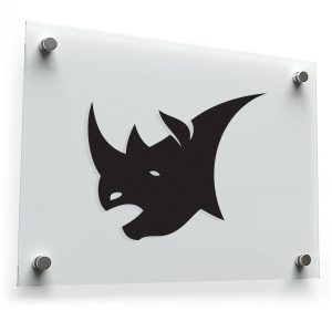 Rhino Head Silhouette Sticker