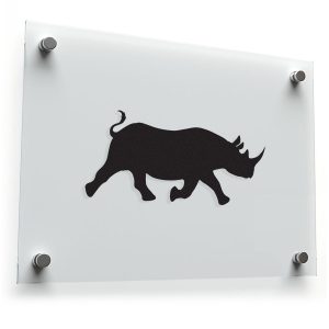 Rhino Silhouette Vinyl Sticker