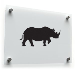 Rhino Silhouette Vinyl Sticker