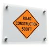 Road Construction 500 FT Sticker – Durable Orange and