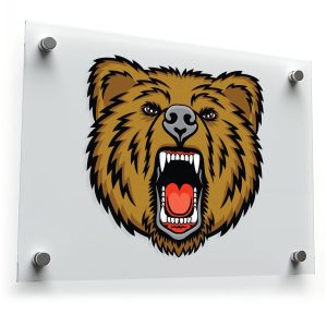 Roaring Bear Head Vinyl Decal
