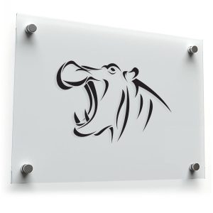 Roaring Hippo Sticker