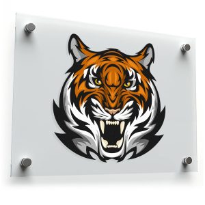 Roaring Tiger Head Vinyl Sticker