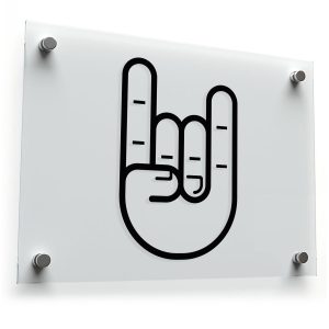 Rock Hand Gesture Sticker