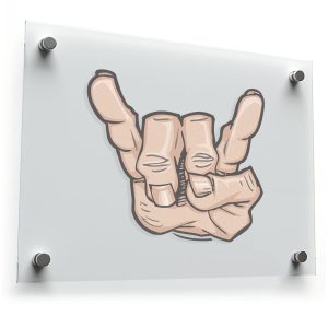 Rock-On Hand Gesture Sticker