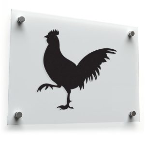 Rooster Silhouette Vinyl Sticker