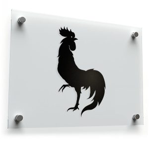 Rooster Silhouette Vinyl Sticker