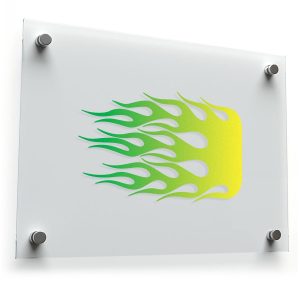 Rounded Green Flame Gradient Sticker