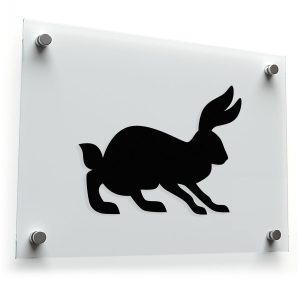 Running Rabbit Silhouette Sticker