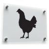 Rustic Black Chicken Silhouette Sticker 1