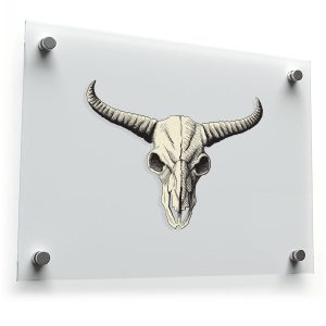 Rustic Bull Skull Sticker