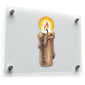 Rustic Candle Sticker