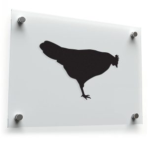Rustic Chicken Silhouette Vinyl Decal