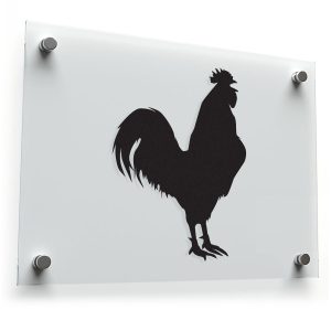 Rustic Rooster Silhouette Sticker