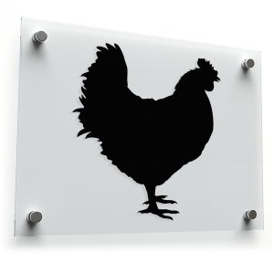 Rustic Rooster Silhouette Sticker