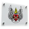 Sacred Heart with Wings Sticker