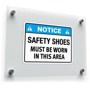 Safety Shoes Notice Vinyl Decal