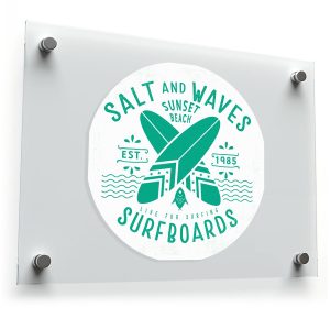 Salt and Waves Surfboards Sticker