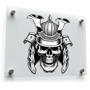 Samurai Skull Helmet Sticker