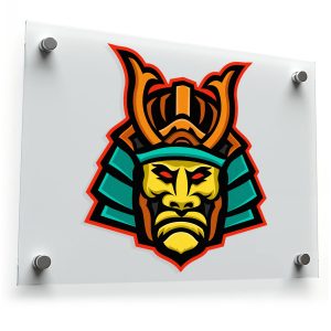 Samurai Warrior Mask Sticker