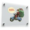 Santa on Scooter Vinyl Sticker