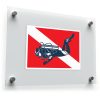 Scuba Diver Flag Sticker