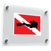 Scuba Diver Flag Sticker