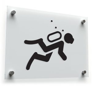 Scuba Diver Icon Sticker