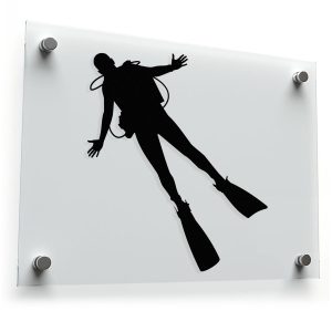 Scuba Diver Silhouette Sticker
