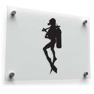 Scuba Diver Silhouette Sticker