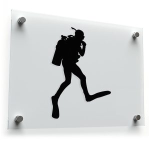 Scuba Diver Silhouette Sticker