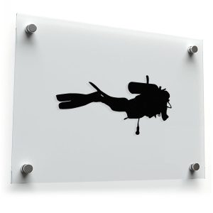 Scuba Diver Silhouette Vinyl Sticker