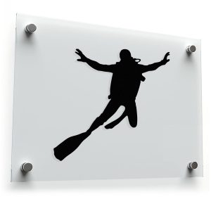 Scuba Diver Silhouette Vinyl Sticker