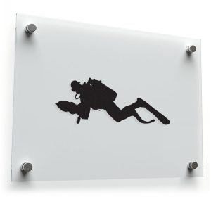 Scuba Diver Silhouette Vinyl Sticker