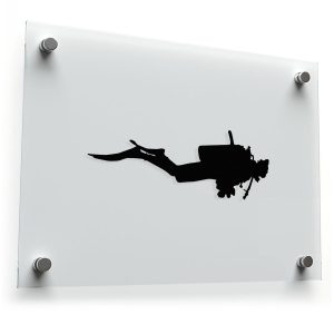 Scuba Diver Silhouette Vinyl Sticker
