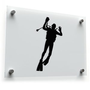 Scuba Diver Silhouette Vinyl Sticker