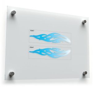 Set of 2 Blue Flame Stickers