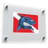 Shark Dive Flag Sticker 1