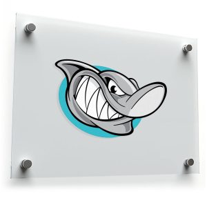 Shark Mascot Vinyl Sticker