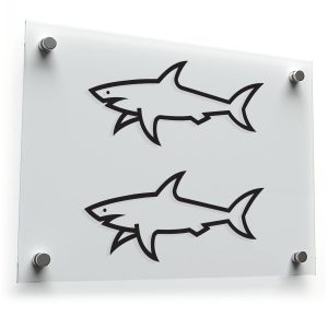 Shark Outline Sticker Set