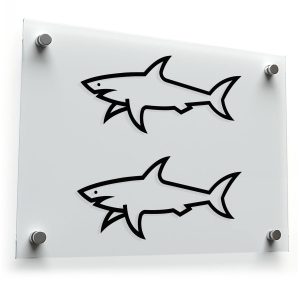 Shark Silhouette Sticker Set