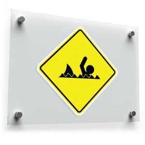 Shark Warning Sticker