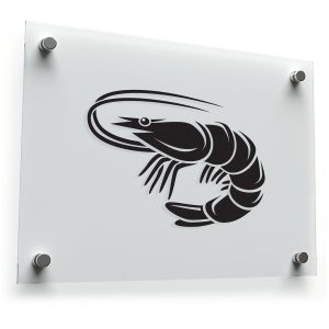 Shrimp Silhouette Sticker