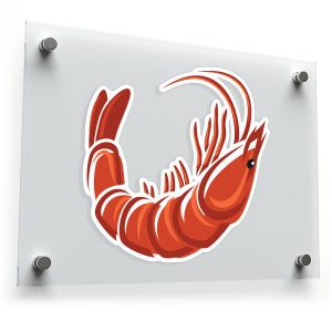 Shrimp Vinyl Sticker