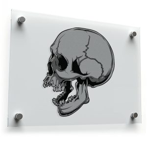 Side Profile Skull Sticker