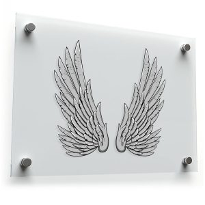 Silver Angel Wings Sticker Set