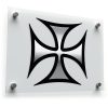 Silver and Black Iron Cross Decal 1
