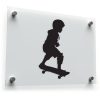 Skateboarding Kid Silhouette Sticker